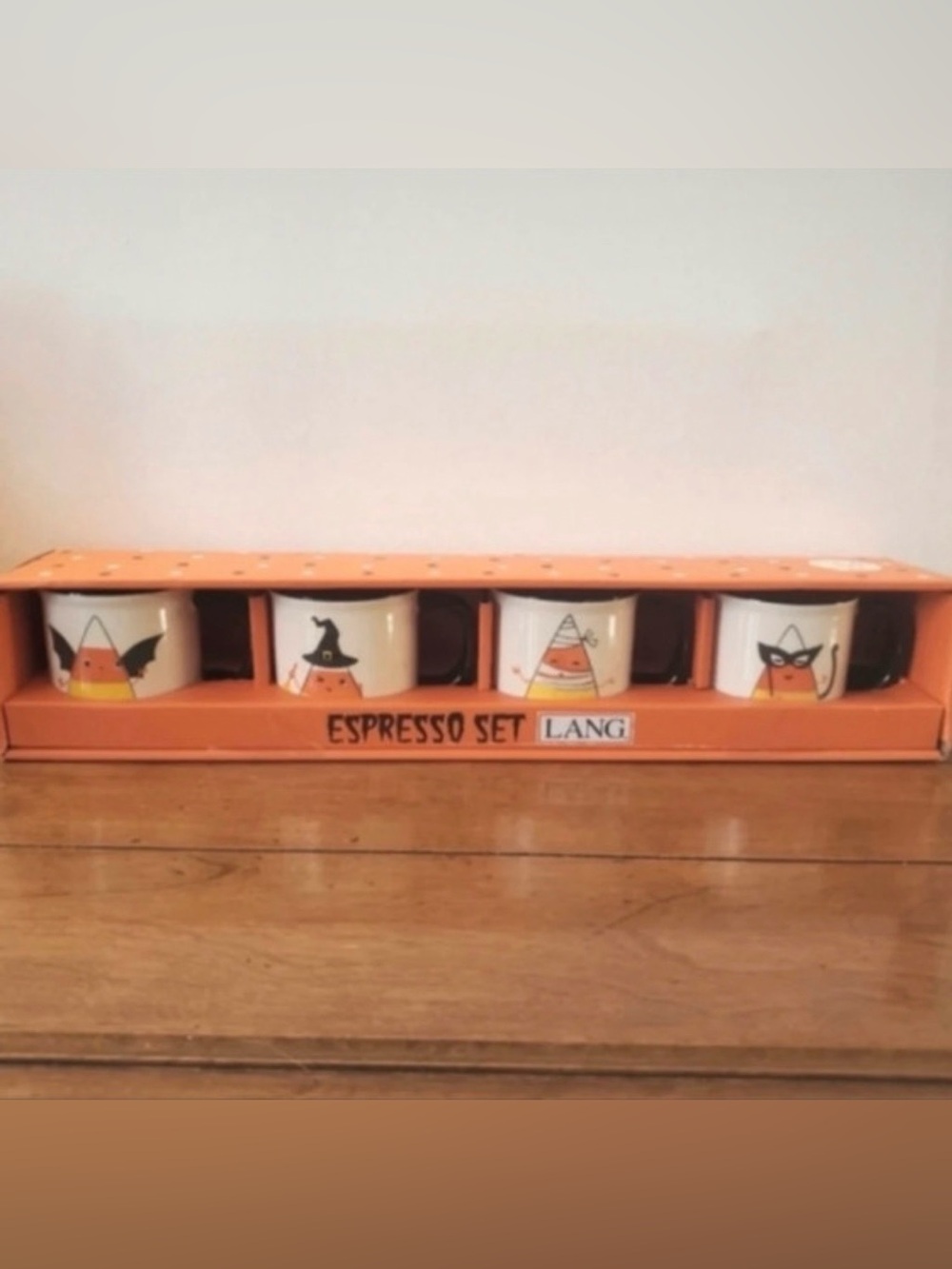 Lang Halloween Espresso Set Set Of Four (4) NIB